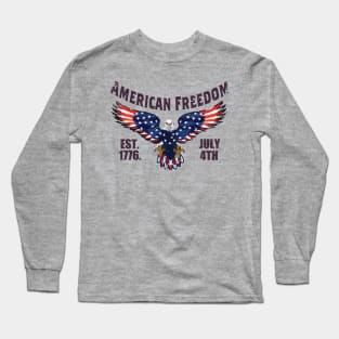 american freedom est 1776 4th july Long Sleeve T-Shirt